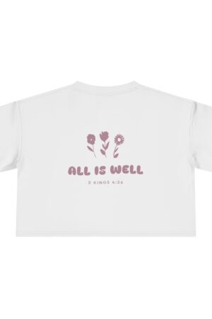 'All Is Well' Floral Crop Tee