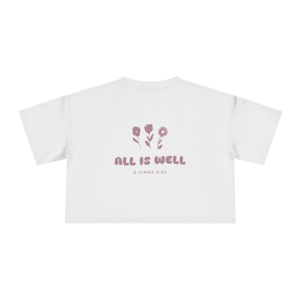 'All Is Well' Floral Crop Tee